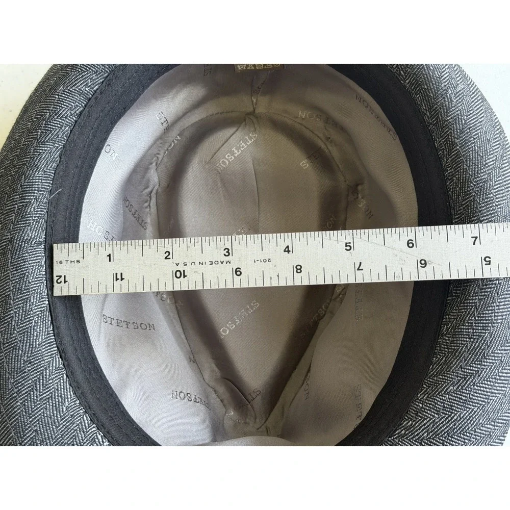 Vintage Stetson Men's Large/X-Large All American Gray Canvas Fedora